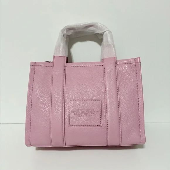 🌸New Marc Jacobs Lilac Leather Small  Tote Bag  Crossbody Bag - Picture 2 of 12